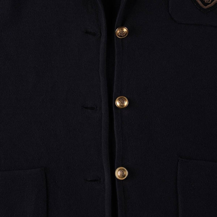 Ralph Lauren LAUREN Navy Blazer Tailored Jacket, Women's Size L (approx.) cotton navy blue type Vintage Second Hand