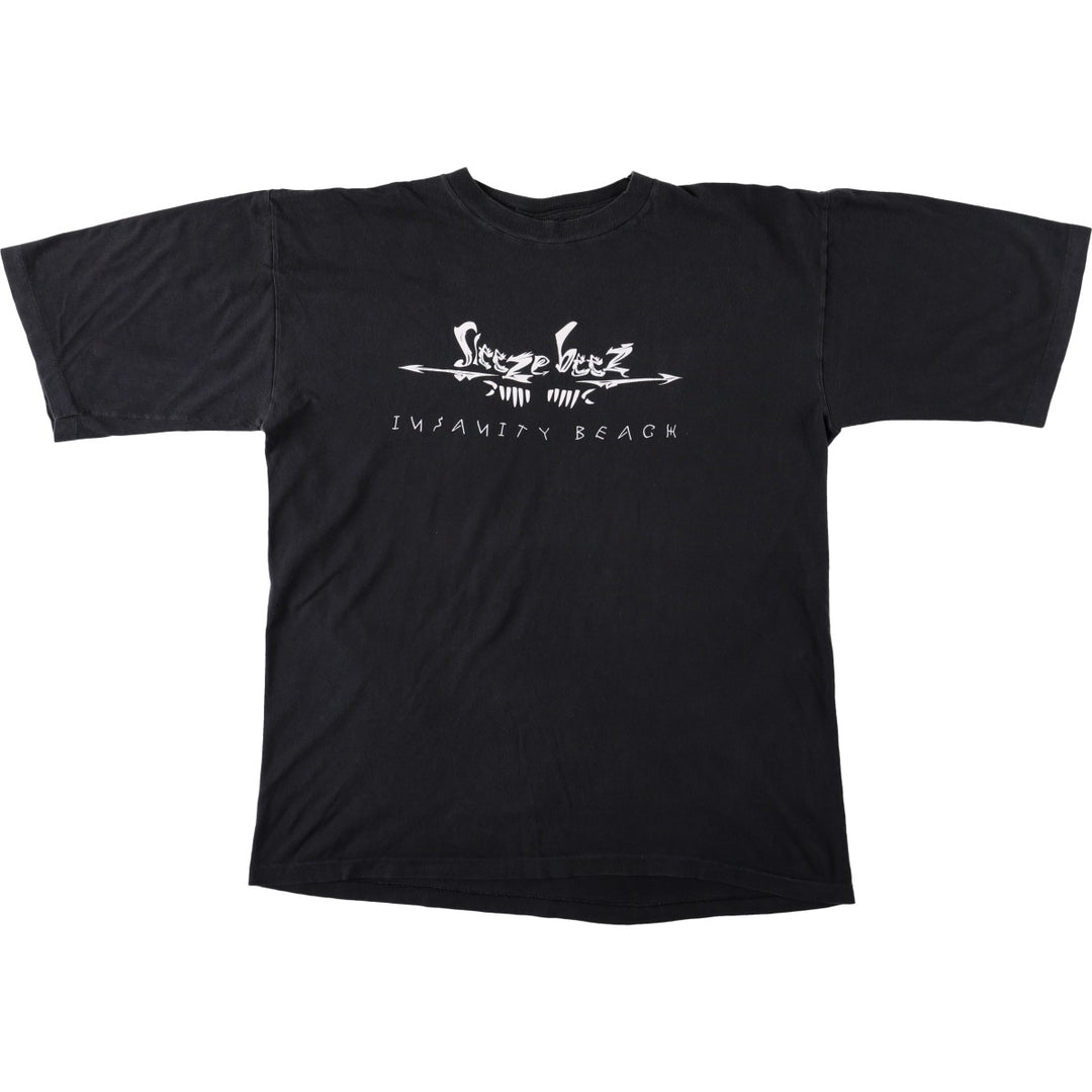 FOXTEES SLEEZE BEEZ Band T-shirt, Men's XL equivalent. cotton black type Vintage Second Hand