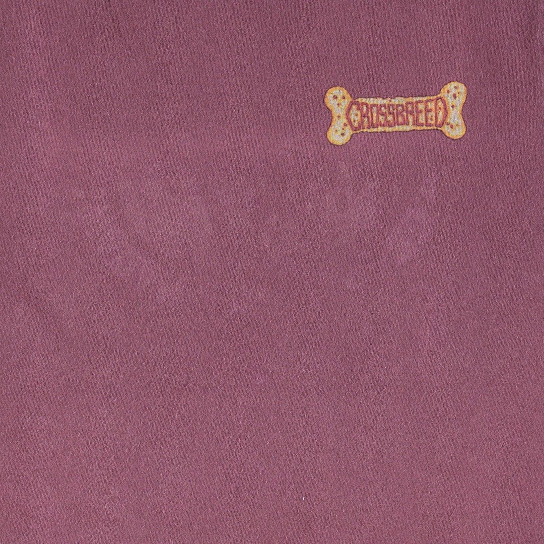 CROSS BREED Short-Sleeve Printed T-Shirt, Made in USA, Men's Size M (approx.) cotton Purple type red-purple Vintage Second Hand