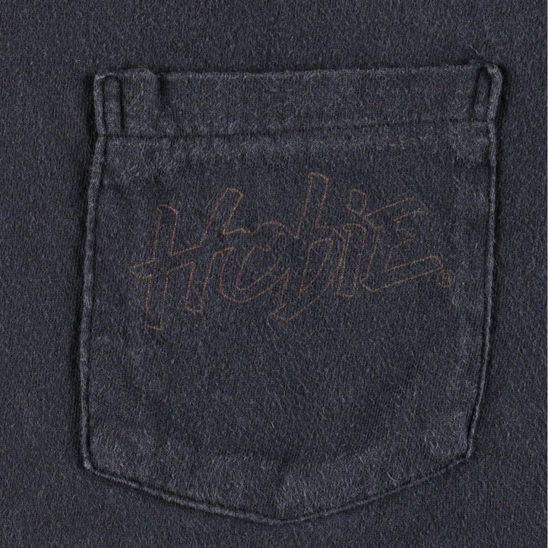 90'S HOBIE Short-Sleeve Printed T-Shirt, Made in USA, Men's XL Equivalent, Vintage cotton black type Vintage Second Hand