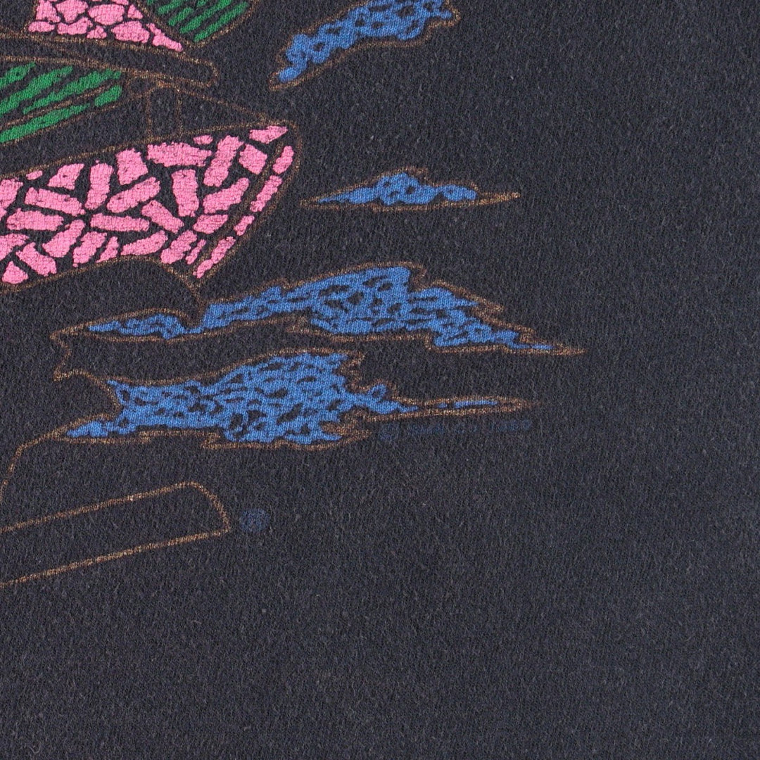 90'S HOBIE Short-Sleeve Printed T-Shirt, Made in USA, Men's XL Equivalent, Vintage cotton black type Vintage Second Hand