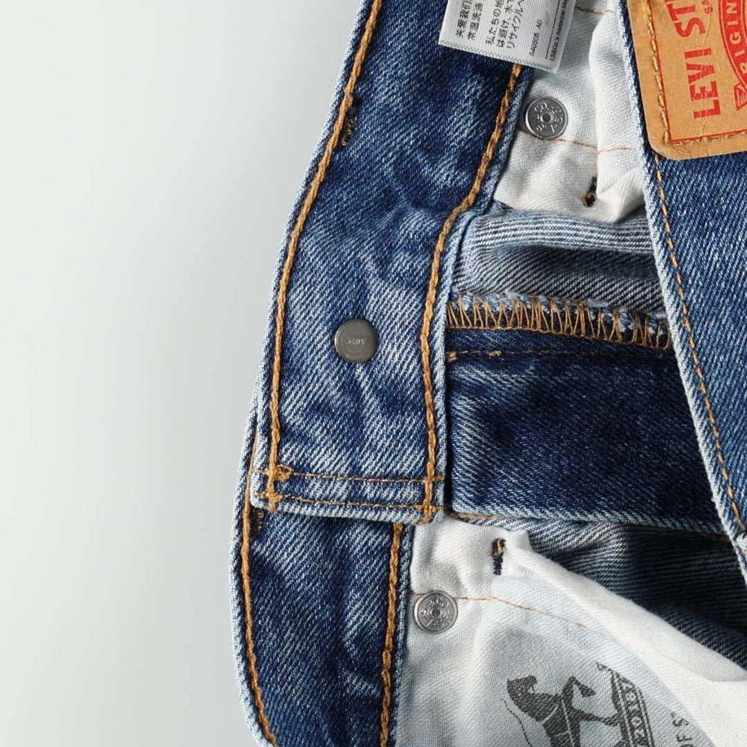 Levi's 505-4891 Tapered Denim Pants, Men's Size W33 (approx.) cotton blue type Vintage Second Hand
