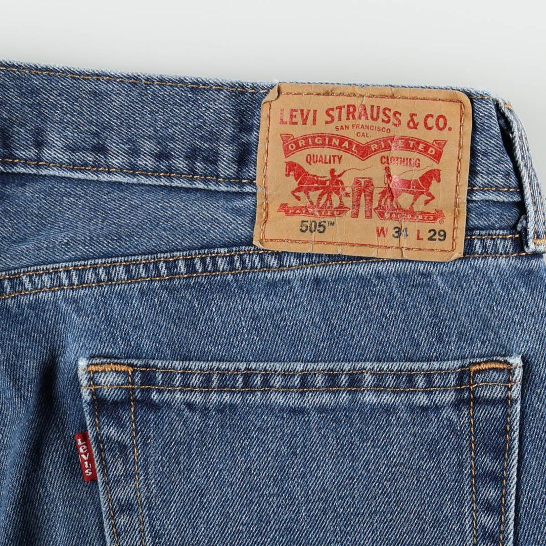 Levi's 505-4886 Tapered Denim Pants, Men's Size W34 (approx.) cotton blue type Vintage Second Hand