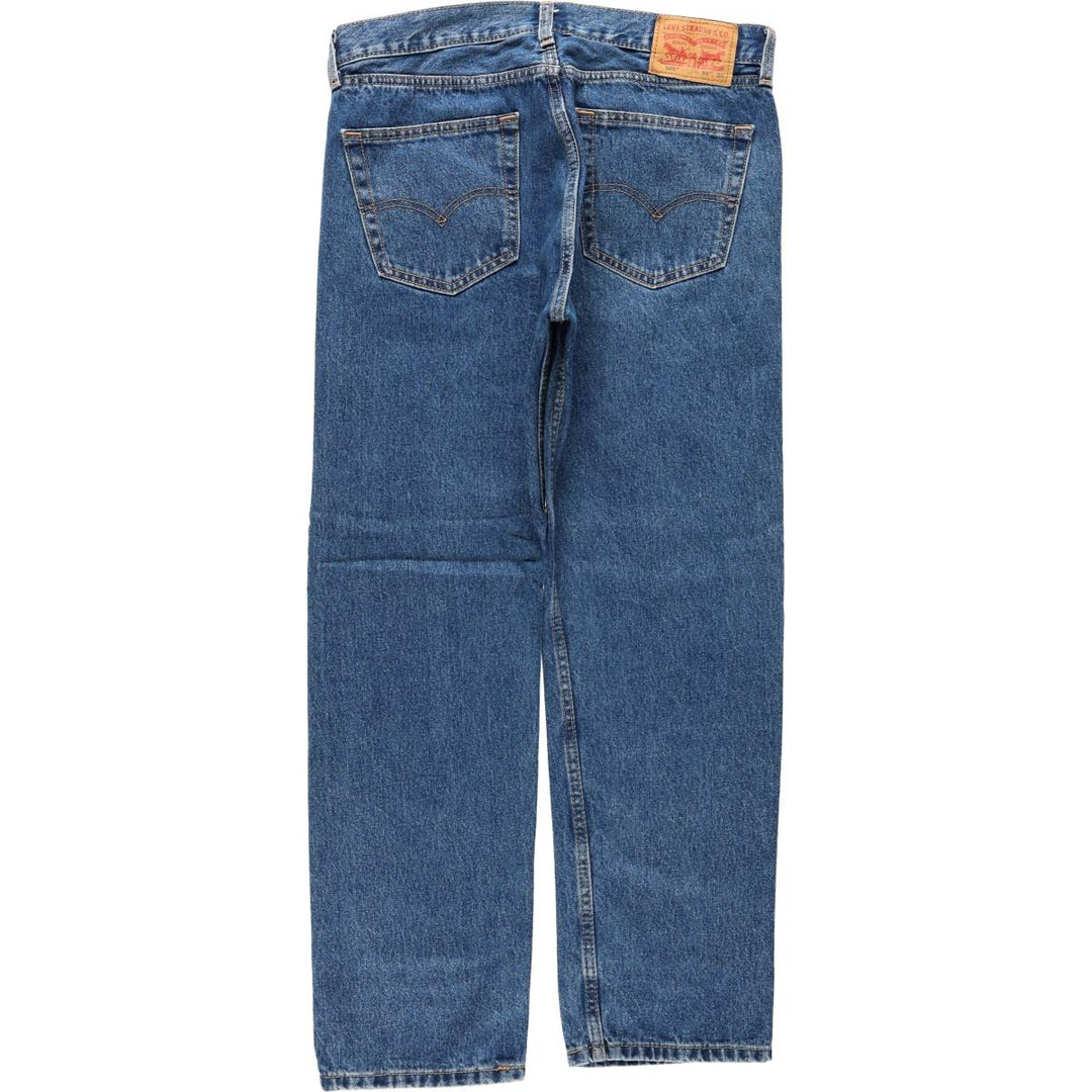 Levi's 505 tapered denim pants for men, equivalent to w35 unclear blue type Vintage Second Hand