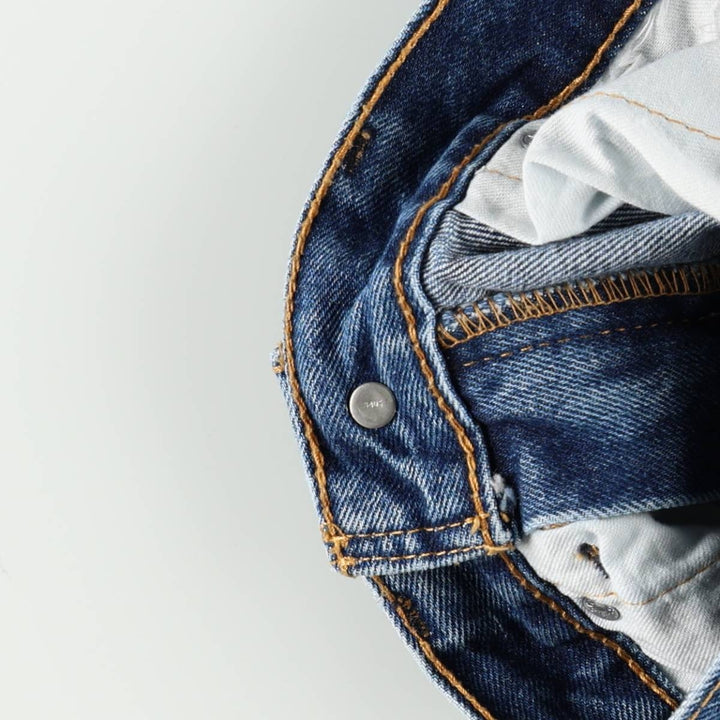 Levi's 505 tapered denim pants for men, equivalent to w35 unclear blue type Vintage Second Hand