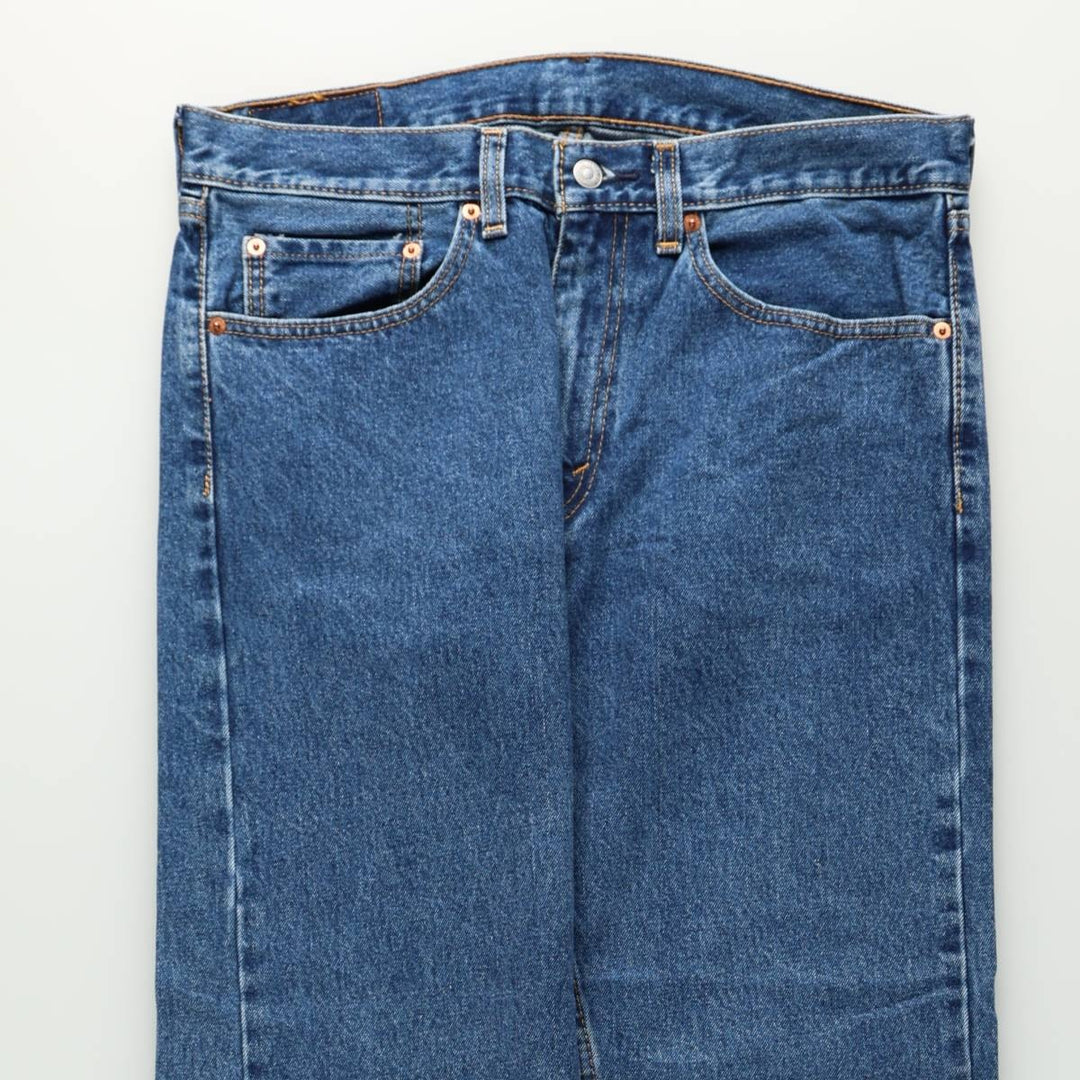 Levi's 505 tapered denim pants for men, equivalent to w35 unclear blue type Vintage Second Hand