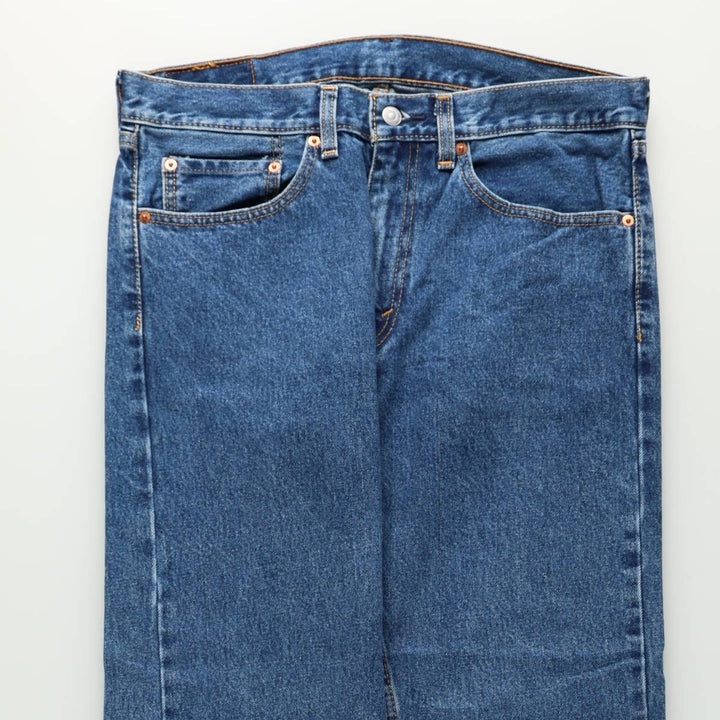 Levi's 505 tapered denim pants for men, equivalent to w35 unclear blue type Vintage Second Hand
