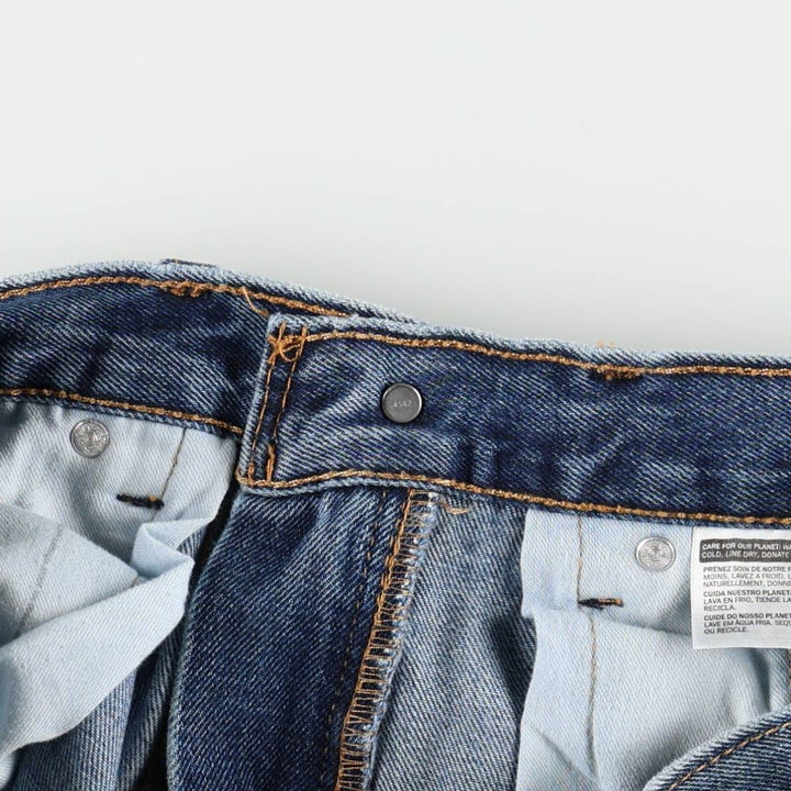 Levi's 505 tapered denim pants for men, equivalent to w35 cotton blue type Vintage Second Hand