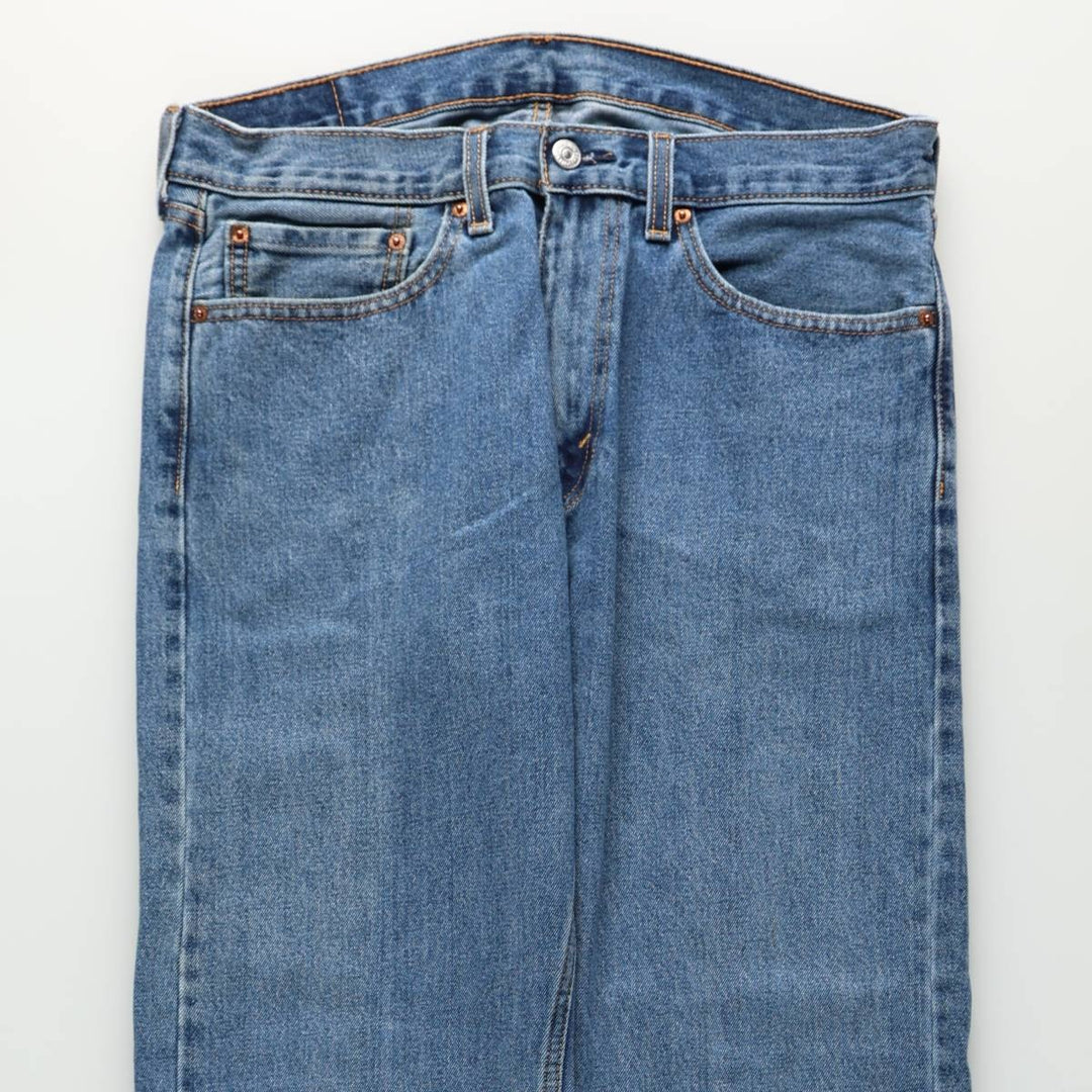 Levi's 505 tapered denim pants for men, equivalent to w35 cotton blue type Vintage Second Hand