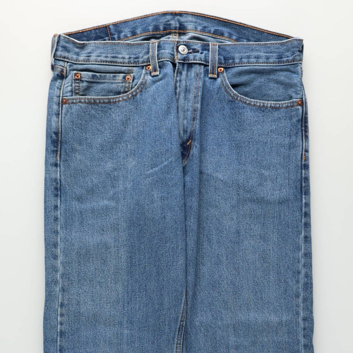 Levi's 505 tapered denim pants for men, equivalent to w35 cotton blue type Vintage Second Hand