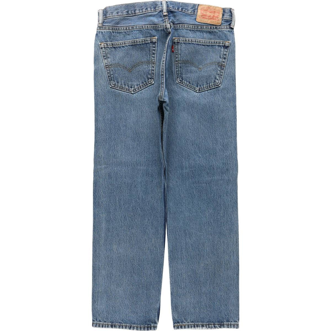 Levi's 505 tapered denim pants for men, equivalent to w35 cotton blue type Vintage Second Hand