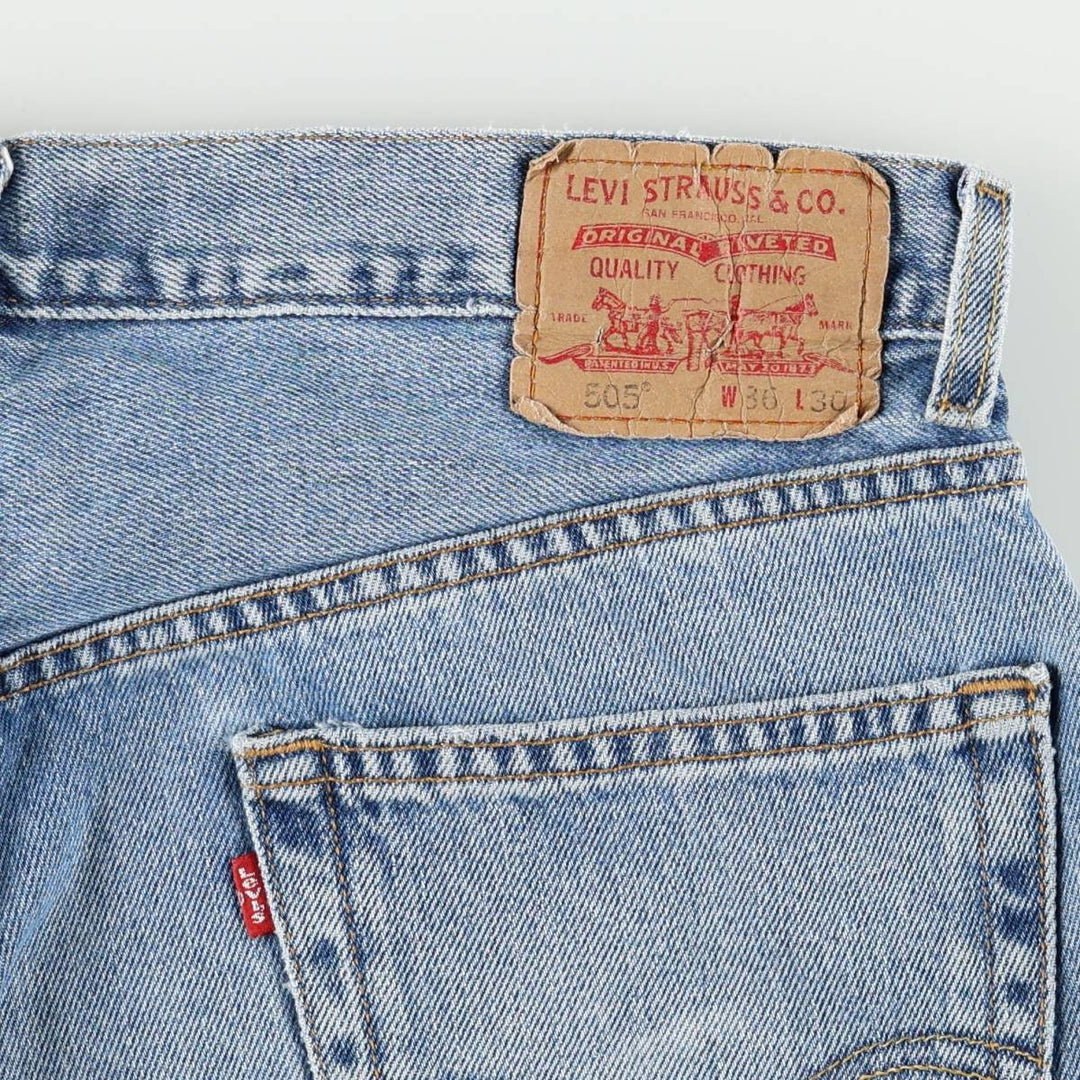 Levi's 505 REGULAR FIT tapered denim pants for men, size w36 cotton blue type Vintage Second Hand