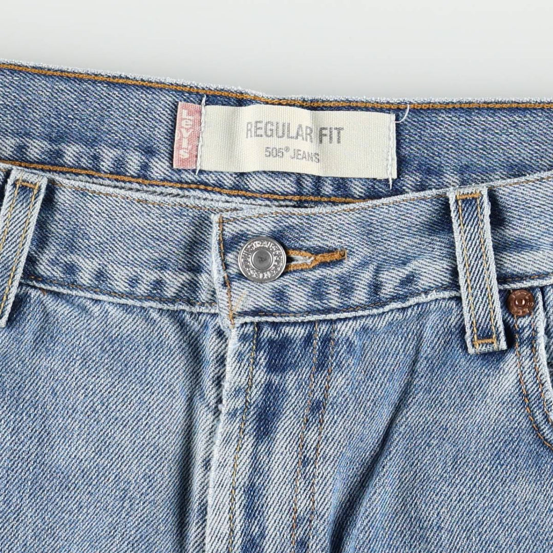 Levi's 505 REGULAR FIT tapered denim pants for men, size w36 cotton blue type Vintage Second Hand