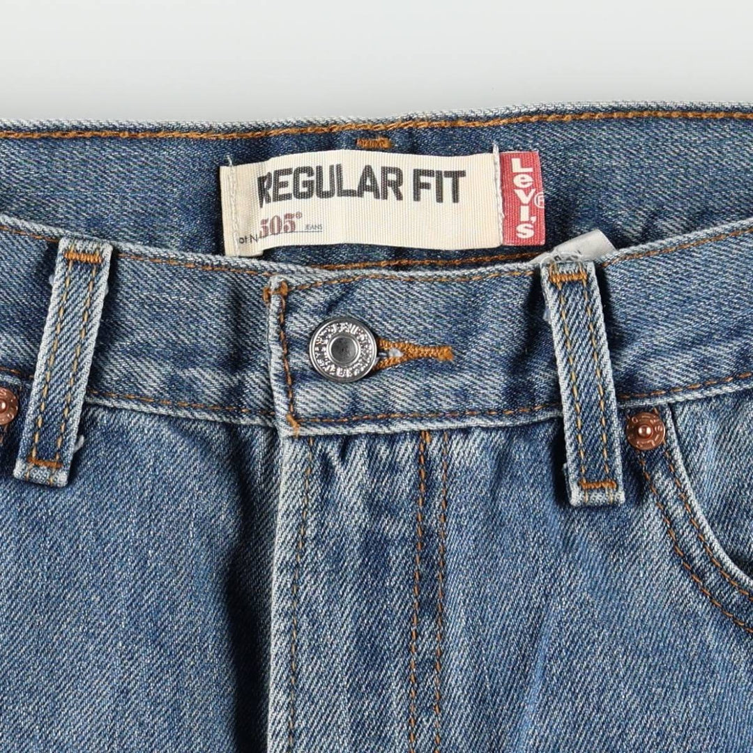 Levi's 505 REGULAR FIT tapered denim pants for men, size w34 cotton blue type Vintage Second Hand