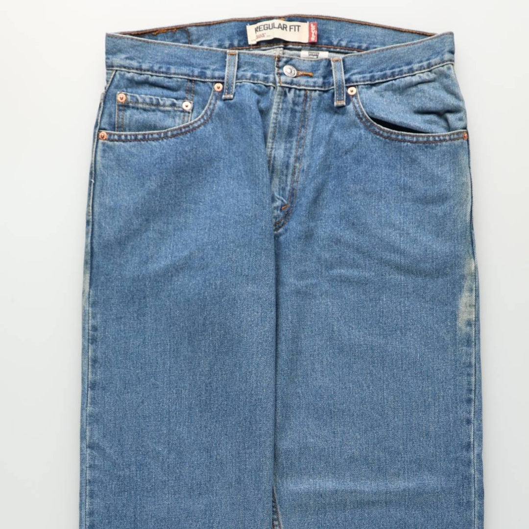 Levi's 505 REGULAR FIT tapered denim pants for men, size w34 cotton blue type Vintage Second Hand