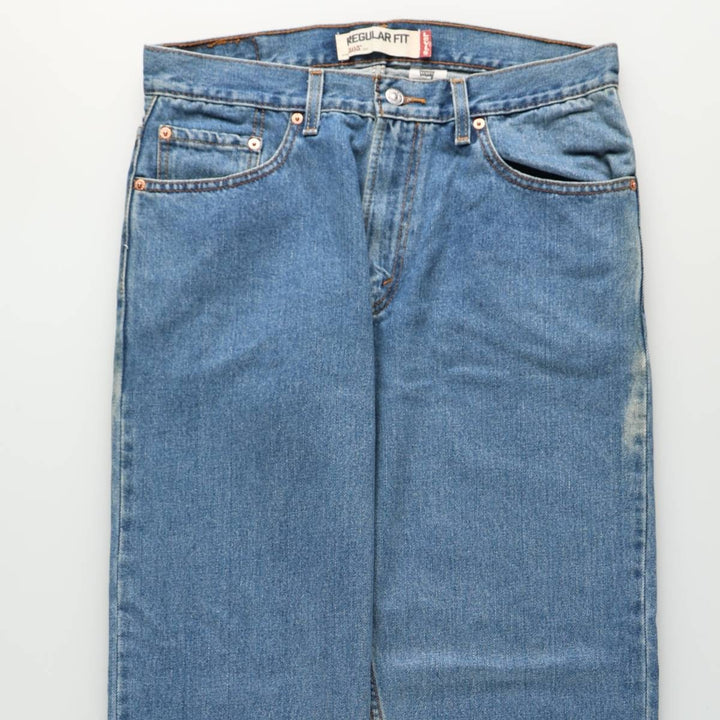 Levi's 505 REGULAR FIT tapered denim pants for men, size w34 cotton blue type Vintage Second Hand