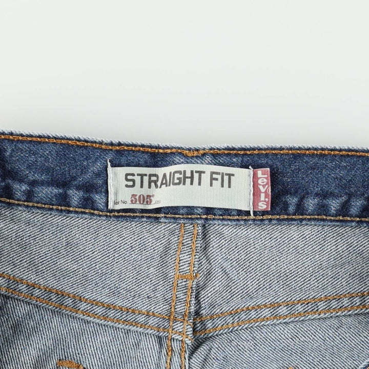 Levi's 505 Straight Fit Tapered Denim Pants, Men's W35 (approx.) cotton blue type Vintage Second Hand
