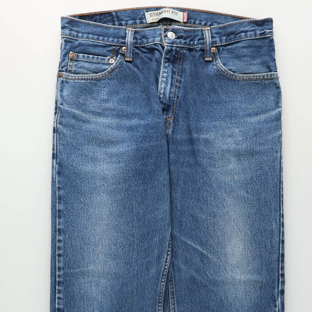 Levi's 505 Straight Fit Tapered Denim Pants, Men's W35 (approx.) cotton blue type Vintage Second Hand