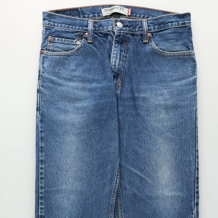 Levi's 505 Straight Fit Tapered Denim Pants, Men's W35 (approx.) cotton blue type Vintage Second Hand