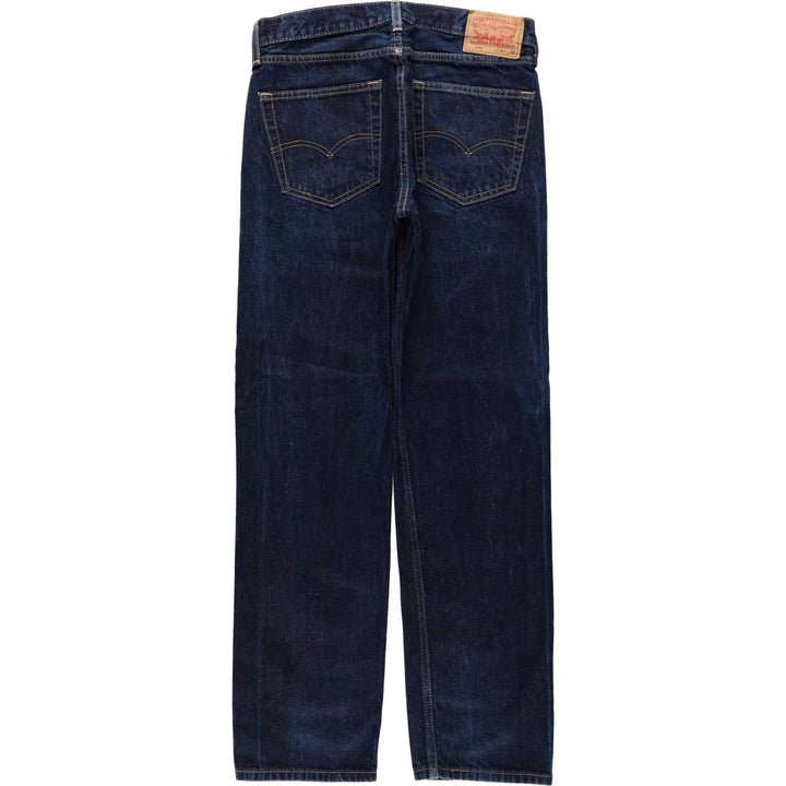Levi's 505 Tapered Denim Pants, Men's Size W32 (approx.), Dark Navy cotton navy blue type Vintage Second Hand