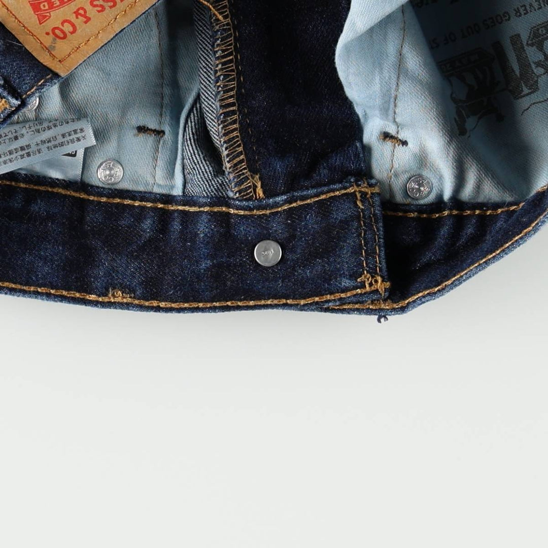 Levi's 505 Tapered Denim Pants, Men's Size W32 (approx.), Dark Navy cotton navy blue type Vintage Second Hand