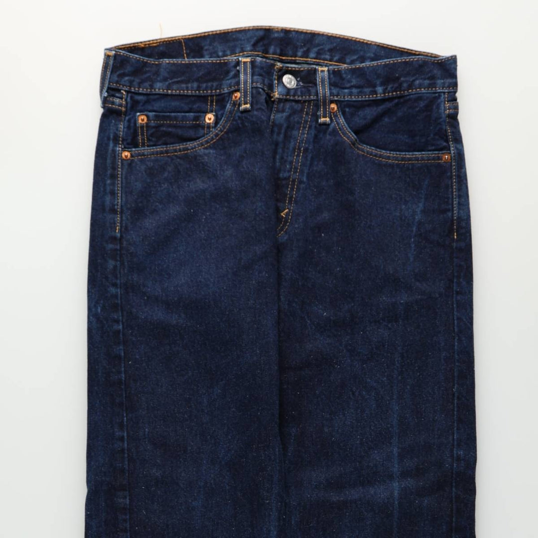 Levi's 505 Tapered Denim Pants, Men's Size W32 (approx.), Dark Navy cotton navy blue type Vintage Second Hand