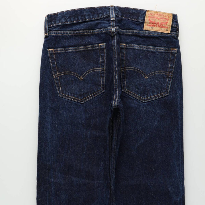 Levi's 505 Tapered Denim Pants, Men's Size W32 (approx.), Dark Navy cotton navy blue type Vintage Second Hand