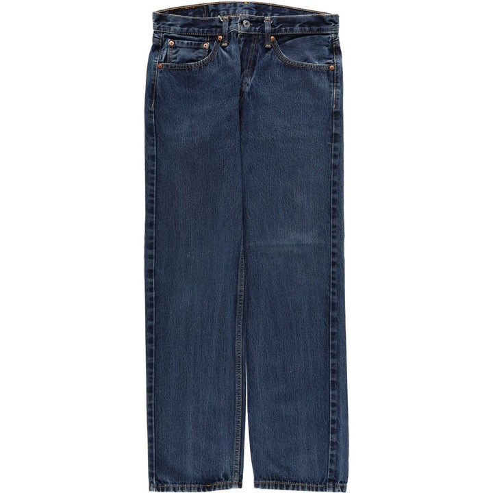 Levi's 505 tapered denim pants for men, equivalent to w32 cotton blue type Vintage Second Hand