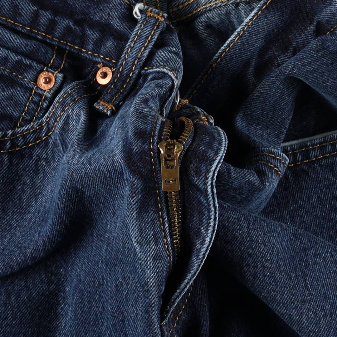 Levi's 505 tapered denim pants for men, equivalent to w32 cotton blue type Vintage Second Hand
