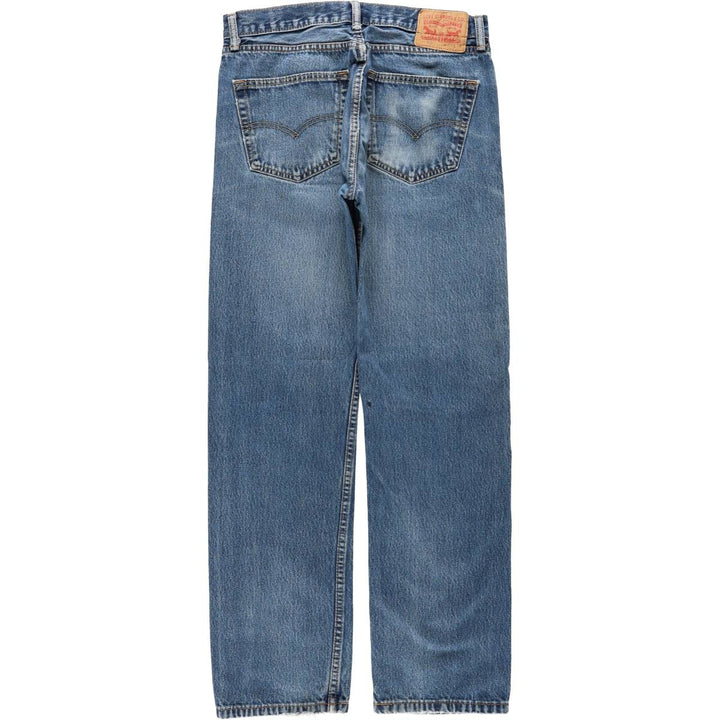 Levi's 505 tapered denim pants for men, equivalent to w32 cotton blue type Vintage Second Hand