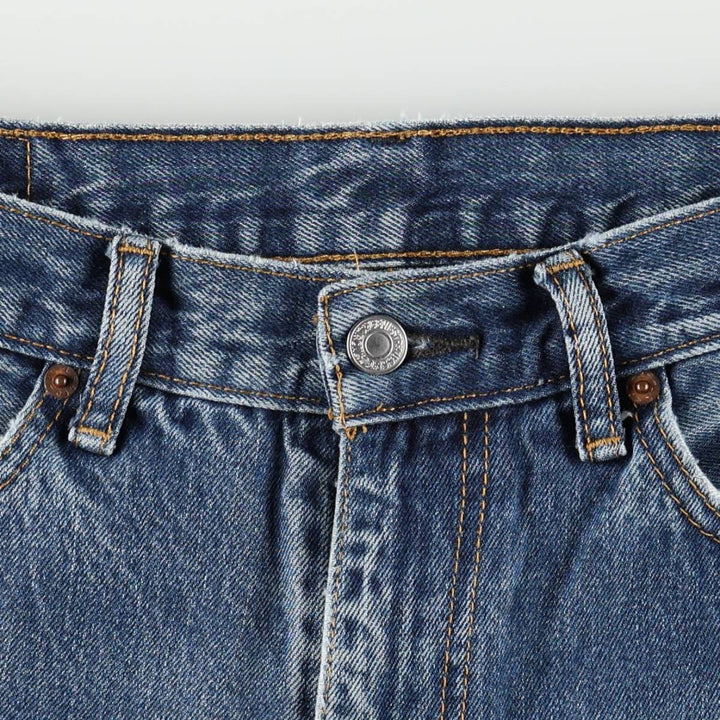 Levi's 505 tapered denim pants for men, equivalent to w32 cotton blue type Vintage Second Hand