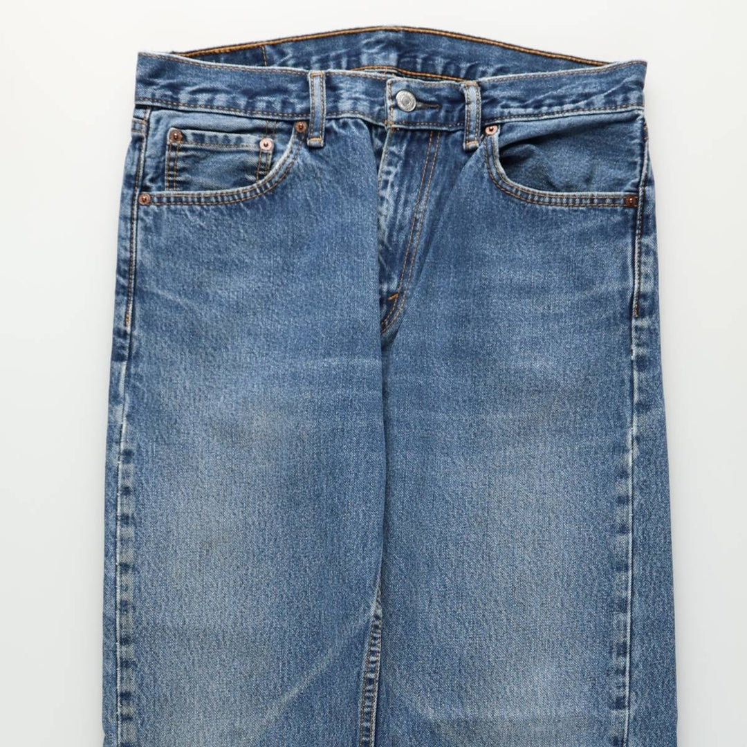 Levi's 505 tapered denim pants for men, equivalent to w32 cotton blue type Vintage Second Hand
