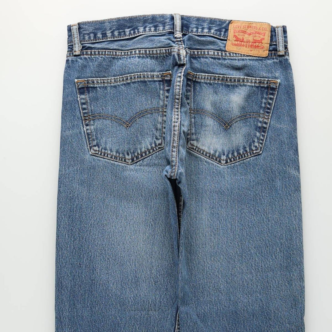 Levi's 505 tapered denim pants for men, equivalent to w32 cotton blue type Vintage Second Hand