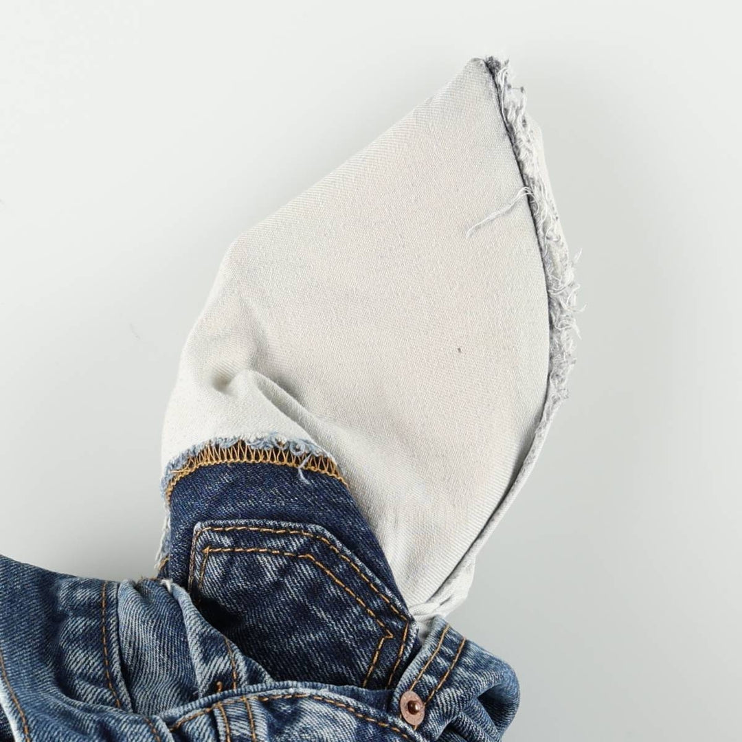 Levi's 505 tapered denim pants for men, equivalent to w32 cotton blue type Vintage Second Hand