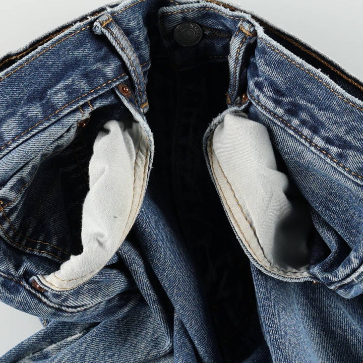 Levi's 505 tapered denim pants for men, equivalent to w32 cotton blue type Vintage Second Hand