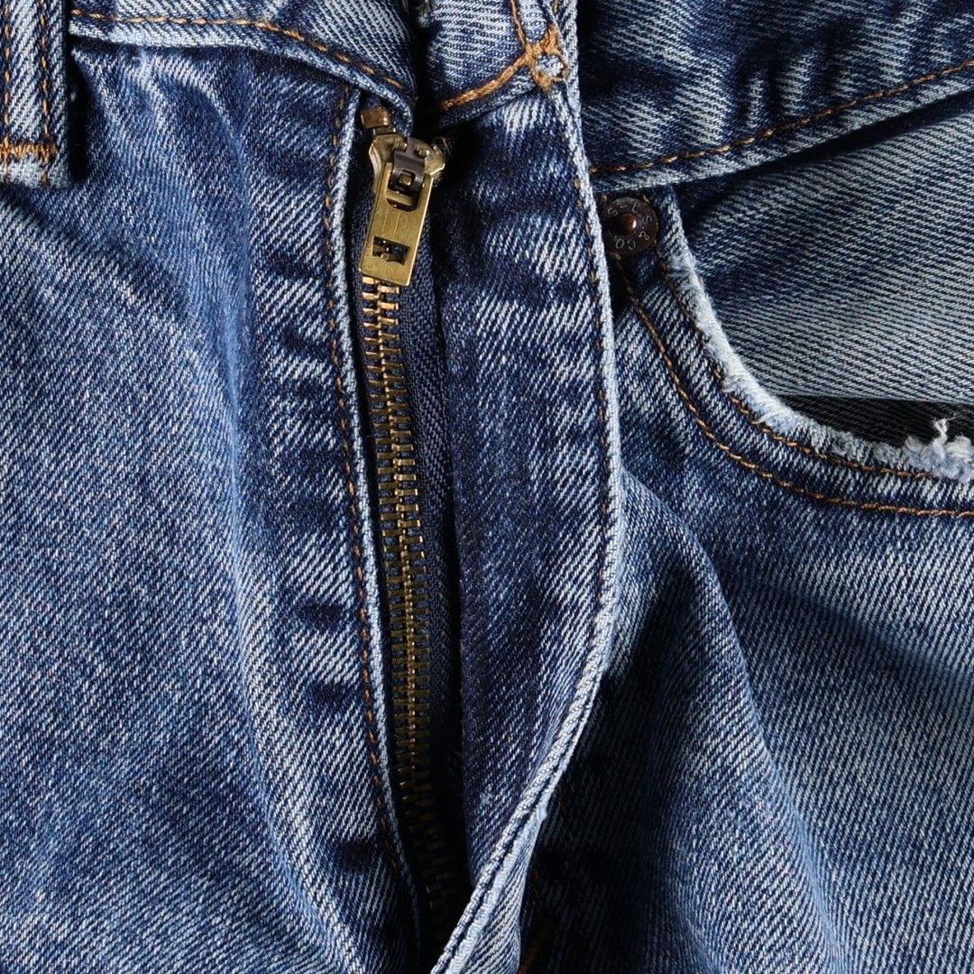 Levi's 505 tapered denim pants for men, size W34 cotton blue type Vintage Second Hand