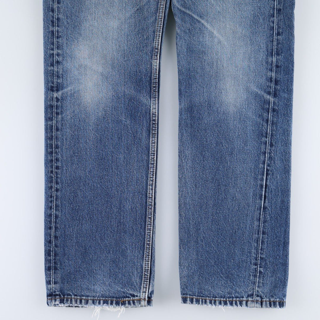 Levi's 505 tapered denim pants for men, size W34 cotton blue type Vintage Second Hand