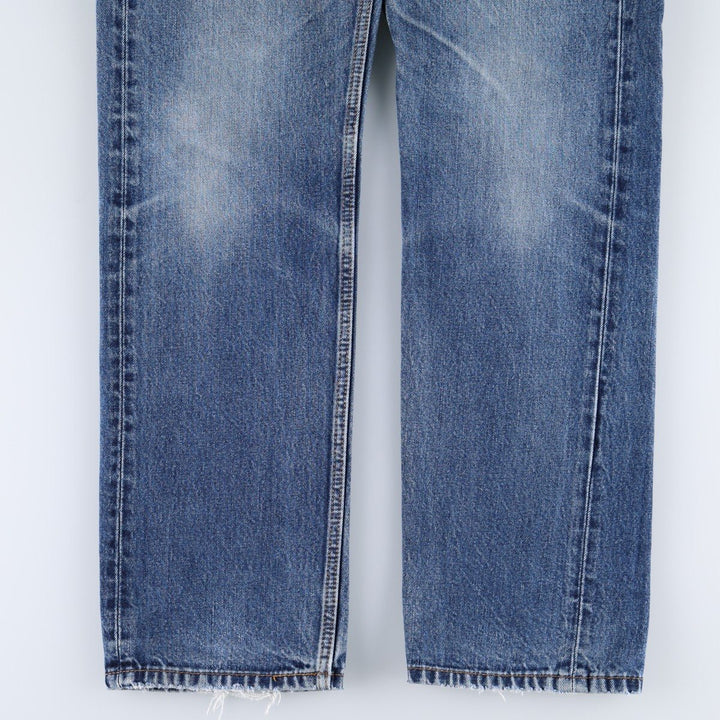 Levi's 505 tapered denim pants for men, size W34 cotton blue type Vintage Second Hand