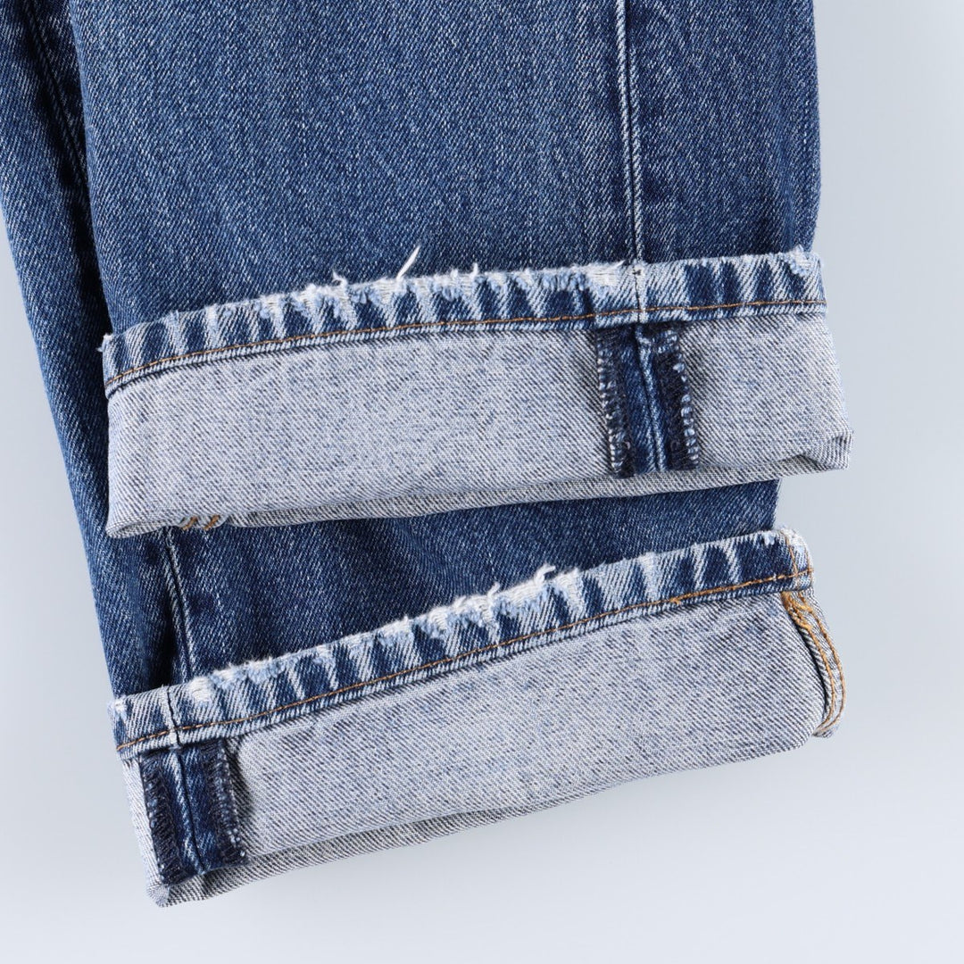 Levi's 505 tapered denim pants for men, size W34 cotton blue type Vintage Second Hand