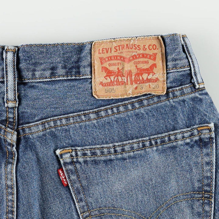 Levi's 505 tapered denim pants for men, equivalent to w30 cotton blue type Vintage Second Hand