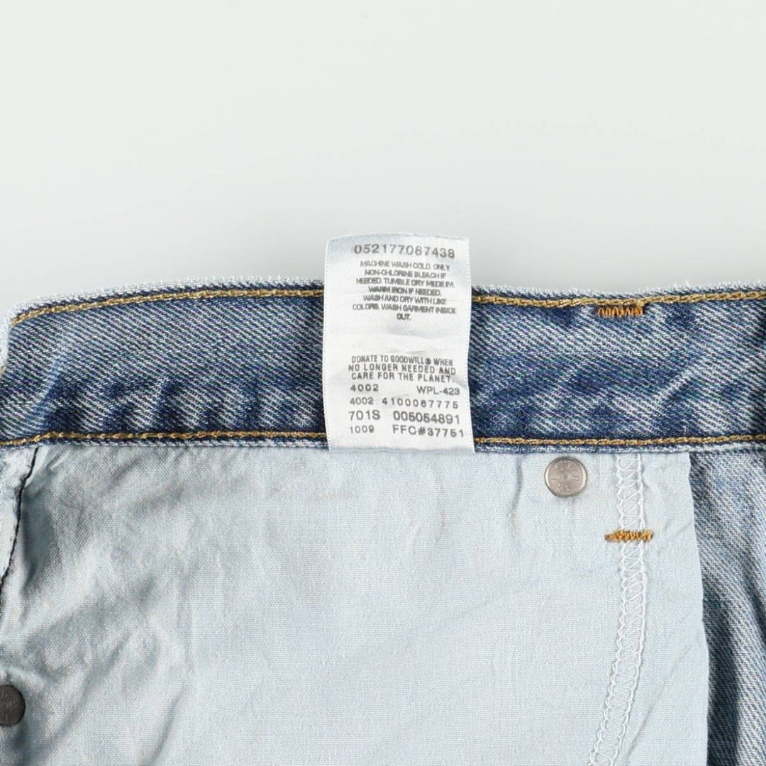 00'S Levi's 505 tapered denim pants for men, size w35 cotton blue type Vintage Second Hand
