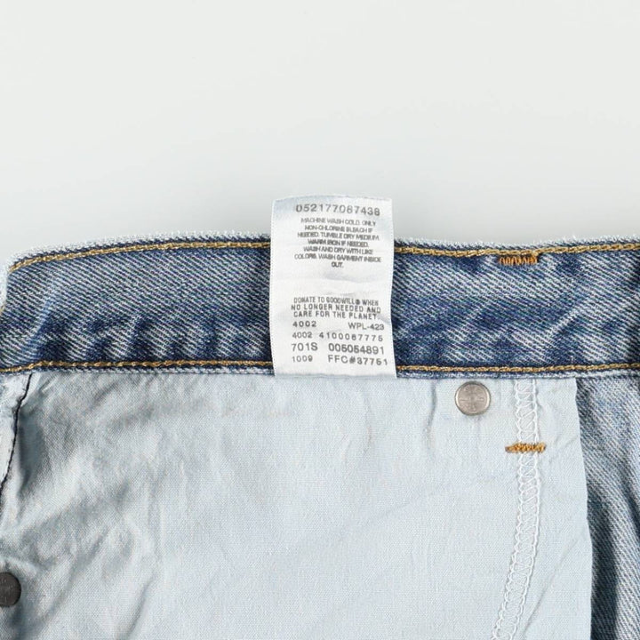 00'S Levi's 505 tapered denim pants for men, size w35 cotton blue type Vintage Second Hand