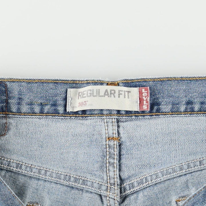 00'S Levi's 505 tapered denim pants for men, size w35 cotton blue type Vintage Second Hand