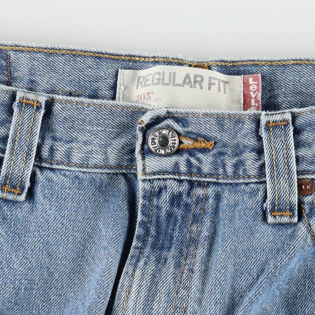 00'S Levi's 505 tapered denim pants for men, size w35 cotton blue type Vintage Second Hand