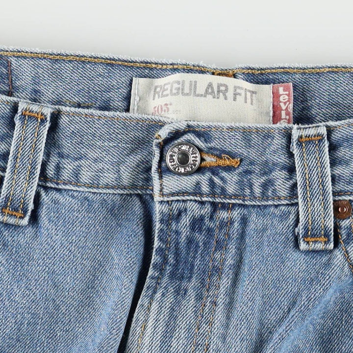 00'S Levi's 505 tapered denim pants for men, size w35 cotton blue type Vintage Second Hand