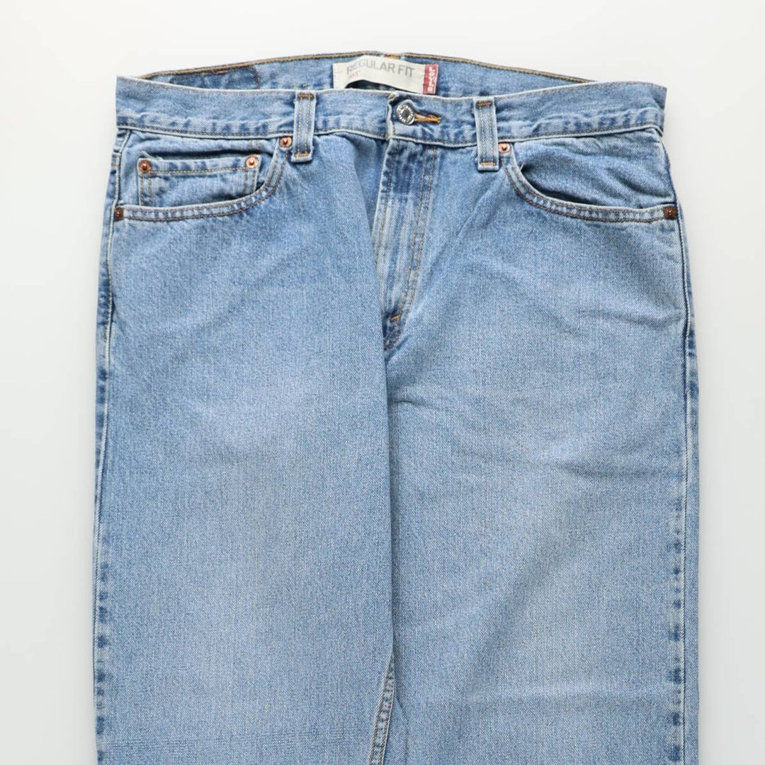 00'S Levi's 505 tapered denim pants for men, size w35 cotton blue type Vintage Second Hand