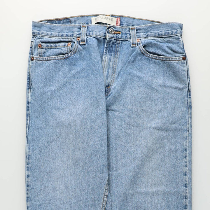 00'S Levi's 505 tapered denim pants for men, size w35 cotton blue type Vintage Second Hand