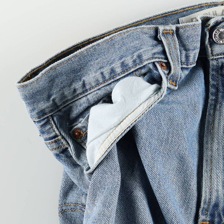 00'S Levi's 505 tapered denim pants for men, size w35 cotton blue type Vintage Second Hand