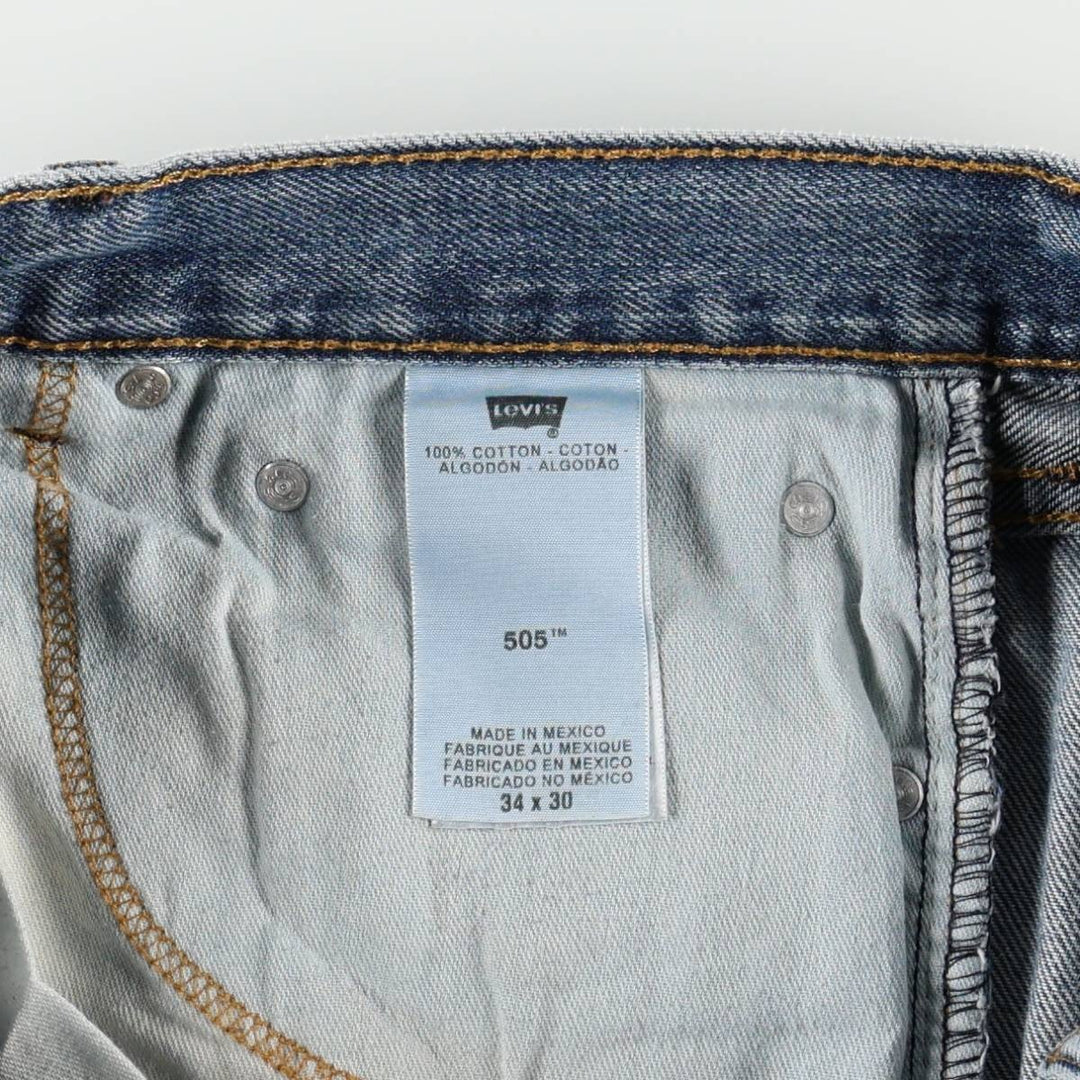 Levi's 505 tapered denim pants for men, size w36 cotton blue type Vintage Second Hand