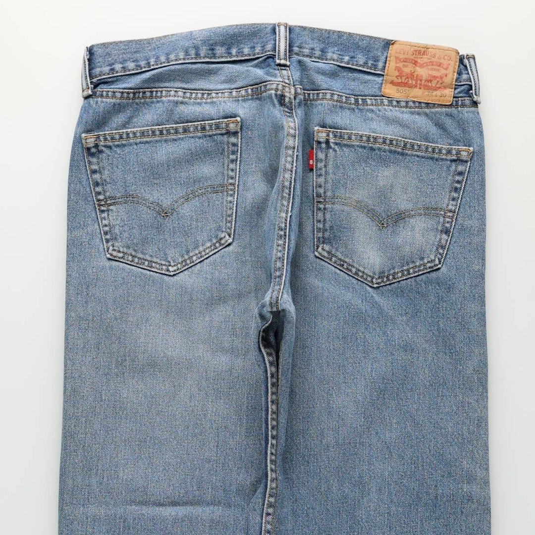 Levi's 505 tapered denim pants for men, size w36 cotton blue type Vintage Second Hand